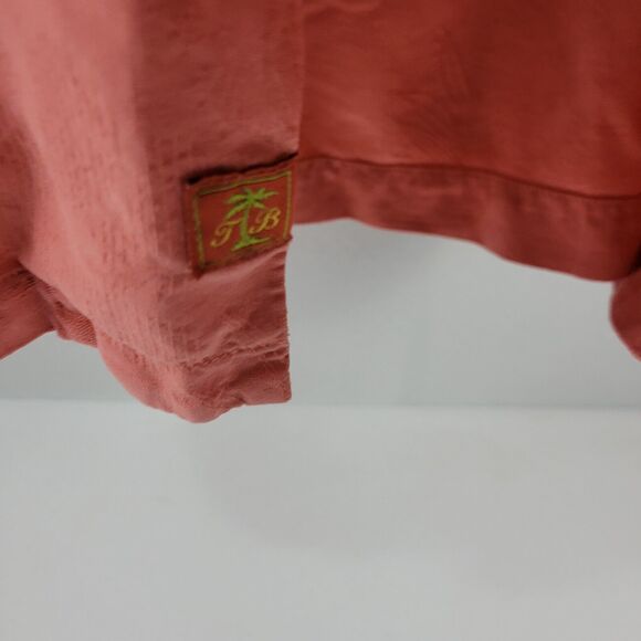 Tommy Bahama Silk short sleeve button down shirt XL salmon 3156 - Picture 5 of 12